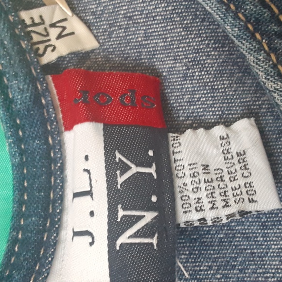 * J.L N.Y DENIM MAXI DRESS, SIZE MEDIUM - Picture 5 of 9